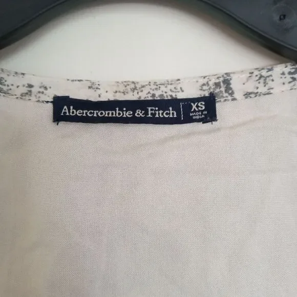 Abercrombie & Fitch Women's Snake Skin Wrap Mini Dress V-neck Tan Size XS - Picture 4 of 11